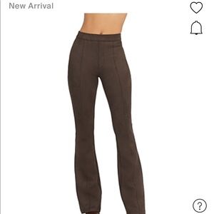 SPANX Faux Suede Flare Pants Chocolate